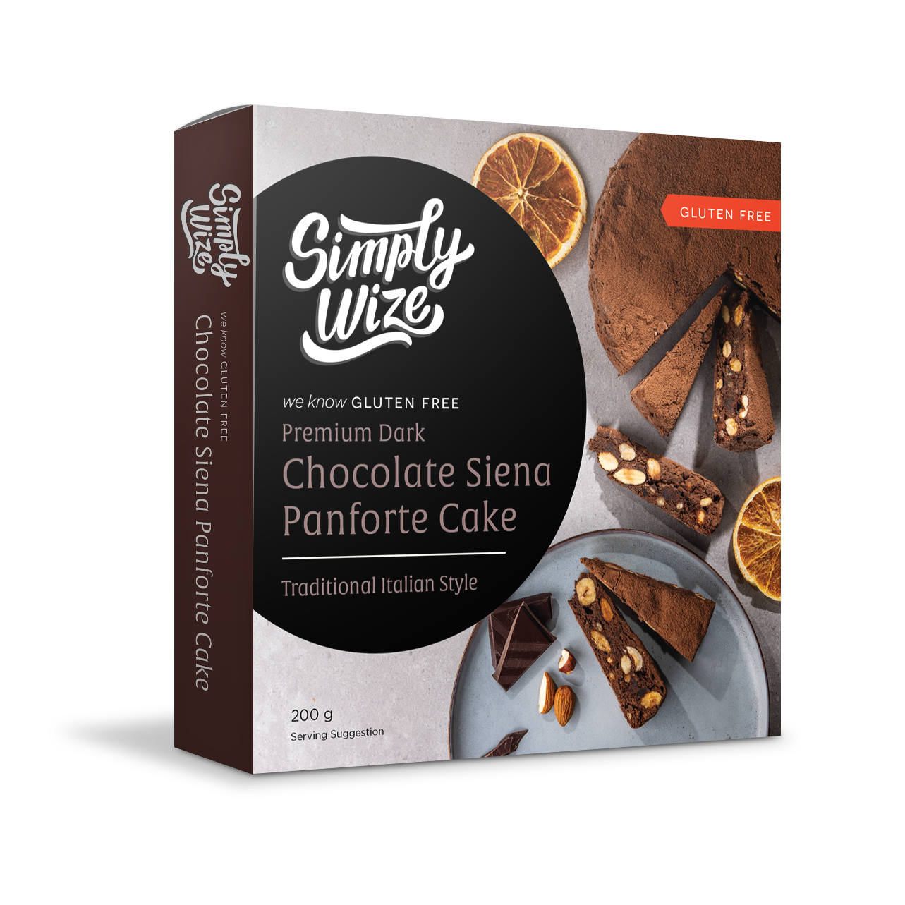 Simply Wize Chocolate Siena Panforte Cake 200G