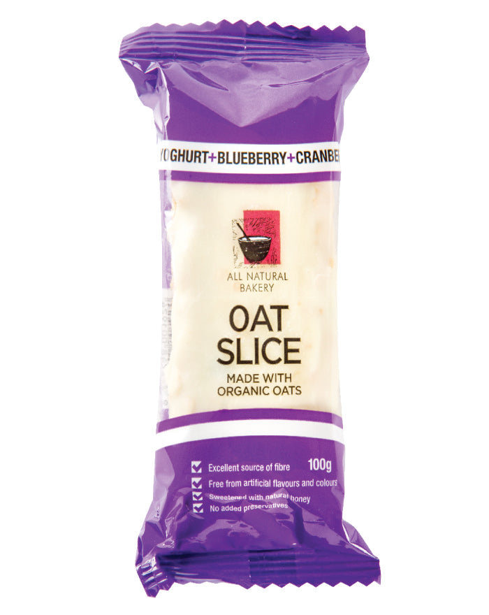All Natural Bakery Oat Slice Yoghurt Blueberry & Cranberry