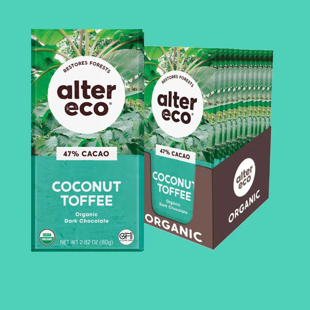Alter Eco Organic Chocolate Dark Salted Coconut Toffee