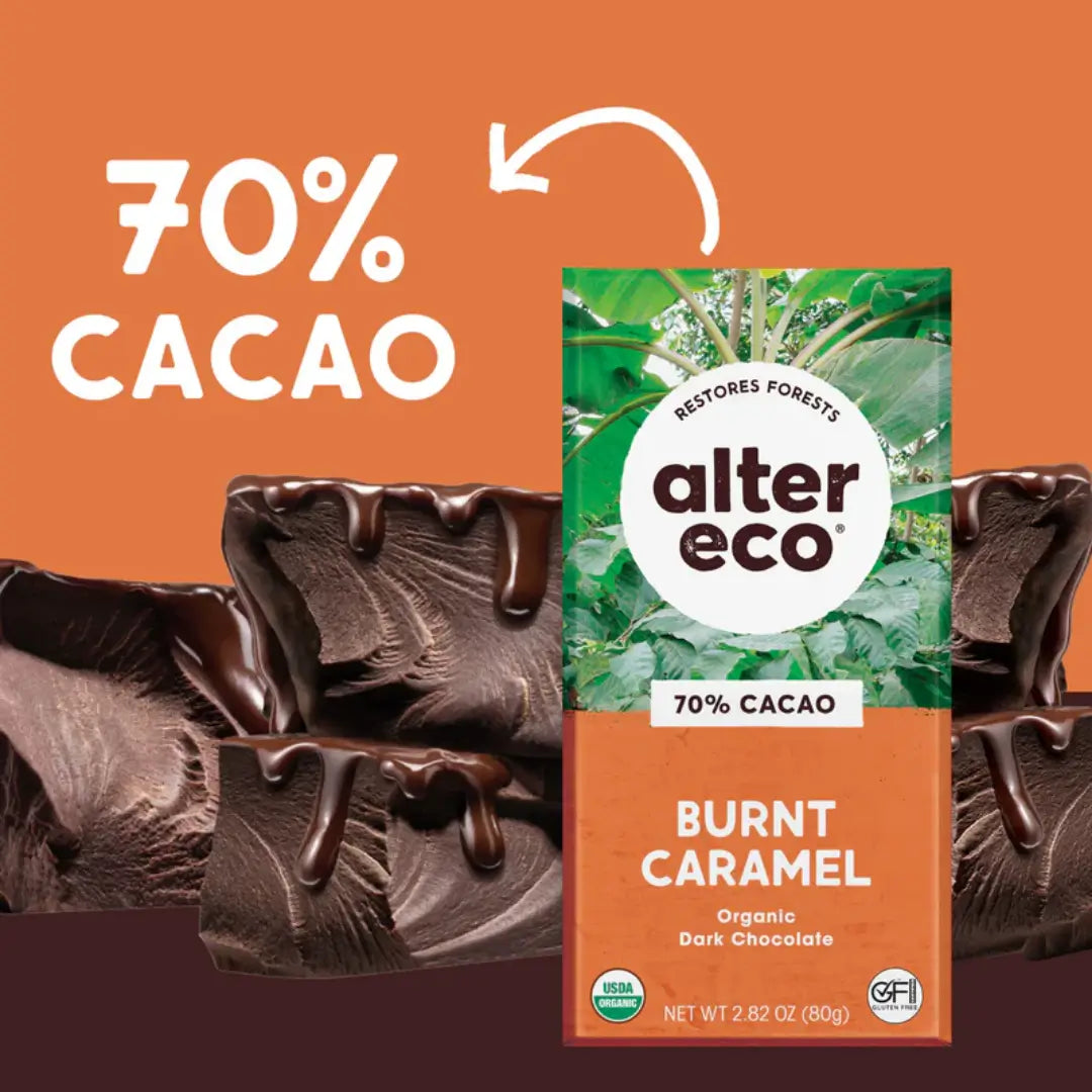 Alter Eco Organic Chocolate Deep Dark Salted Burnt