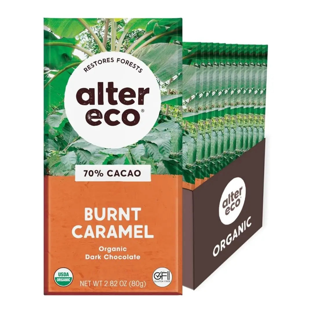 Alter Eco Organic Chocolate Deep Dark Salted Burnt Caramel