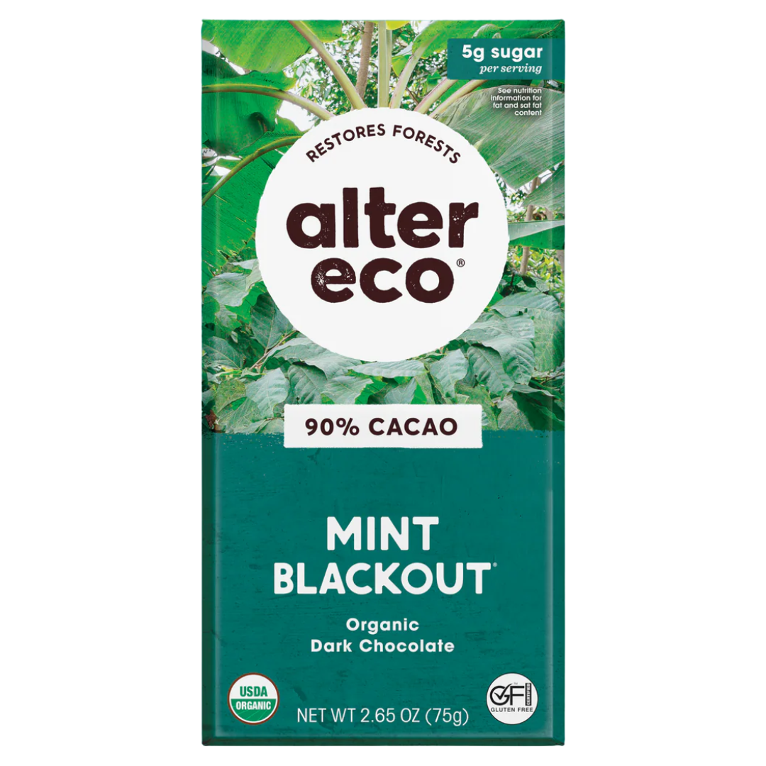 Alter Eco Organic Chocolate Superdark Crisp Mint 75g
