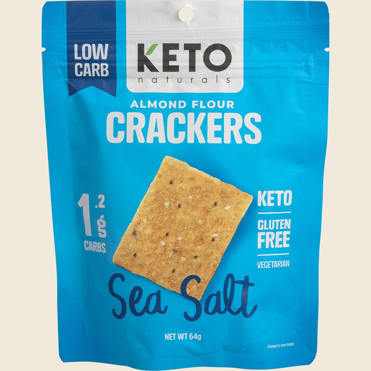 Keto Naturals Almond Flour Crackers Sea Salt
