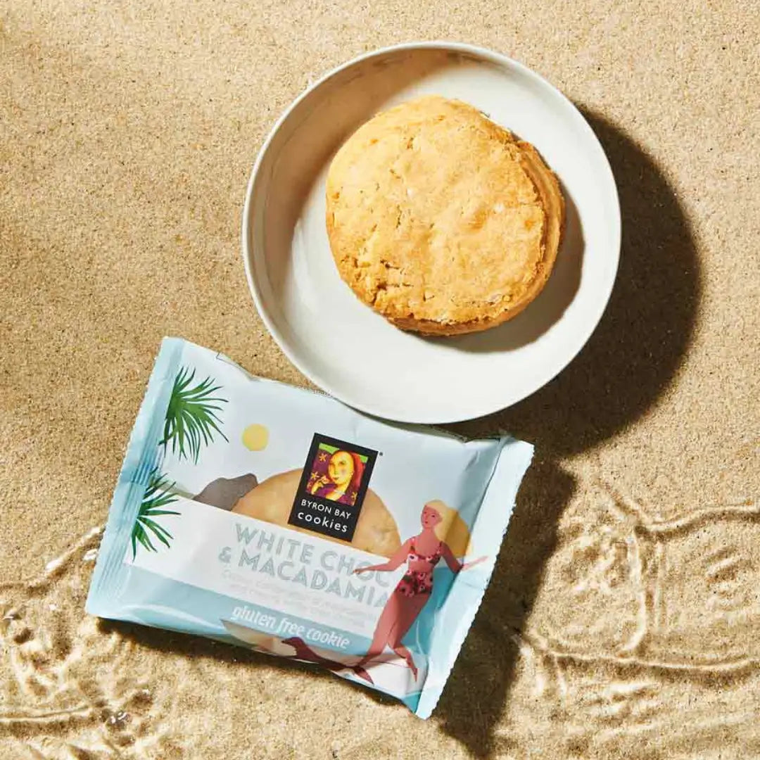Byron Bay Cookies GF White Choc Macadamia