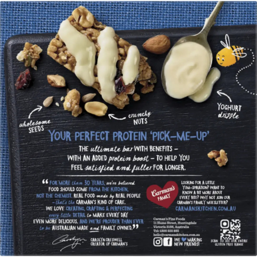 CARMAN'S GREEK STYLE YOGHURT & BERRY BAR 5PK back