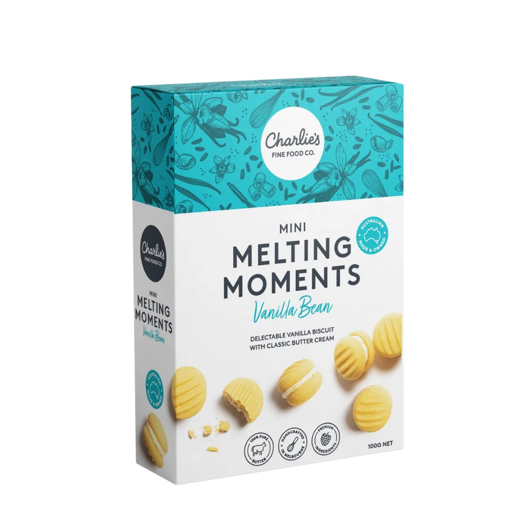CHARLIE'S FINE FOODS VANILLA BEAN MINI MELTING MOMENTS