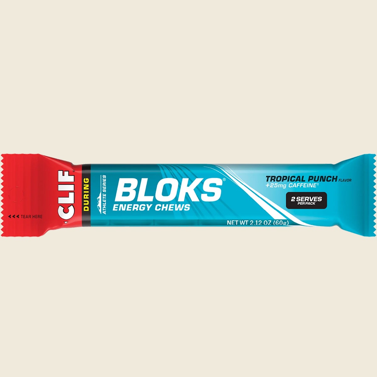 CLIF Bloks Energy Chews Tropical Punch 25mg Caffeine