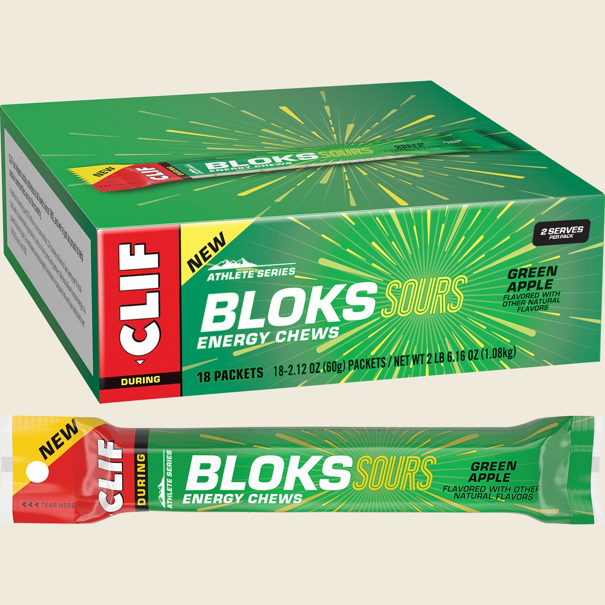 CLIF Bloks Energy Chews Sour Green Apple