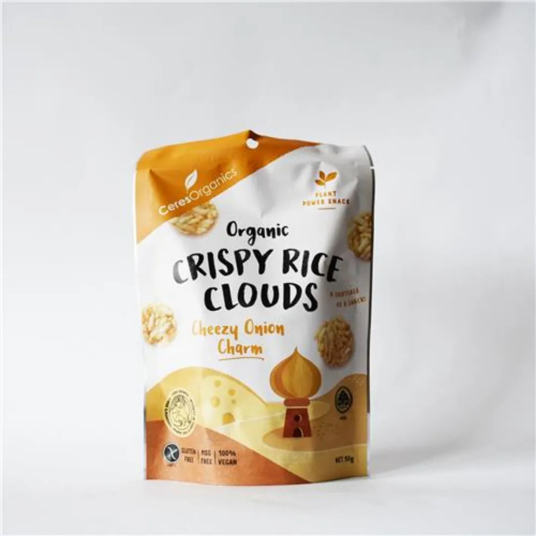 Ceres Organics Cheezy Onion Charm Crispy Rice Clouds