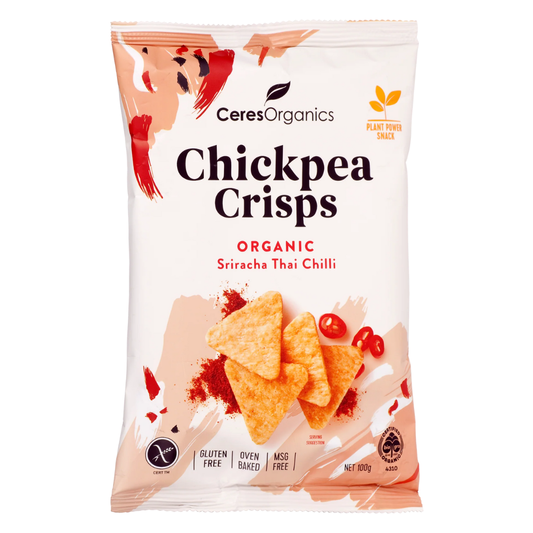 Ceres Organics Sriracha Thai Chilli Chickpea Crisps 100g