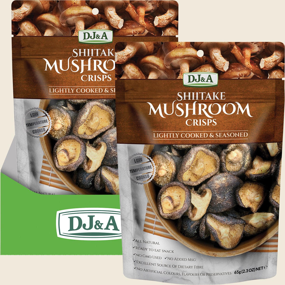 DJ&A Shiitake Mushroom Crisps 9x65g
