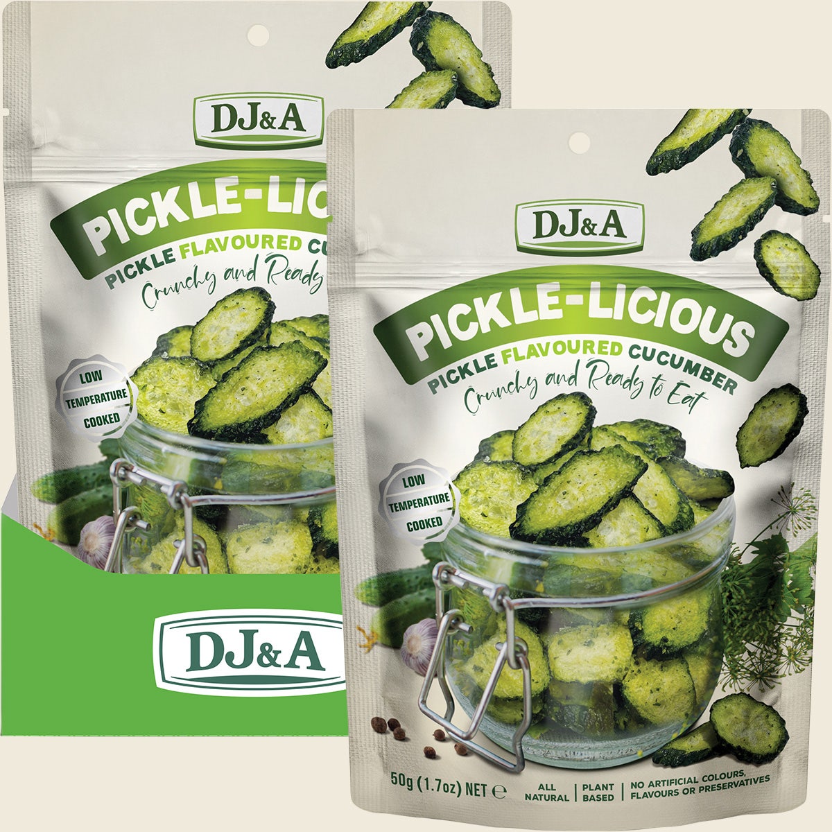 DJ&A Pickle-Licious Pickle Flavoured Cucumber 9x50g