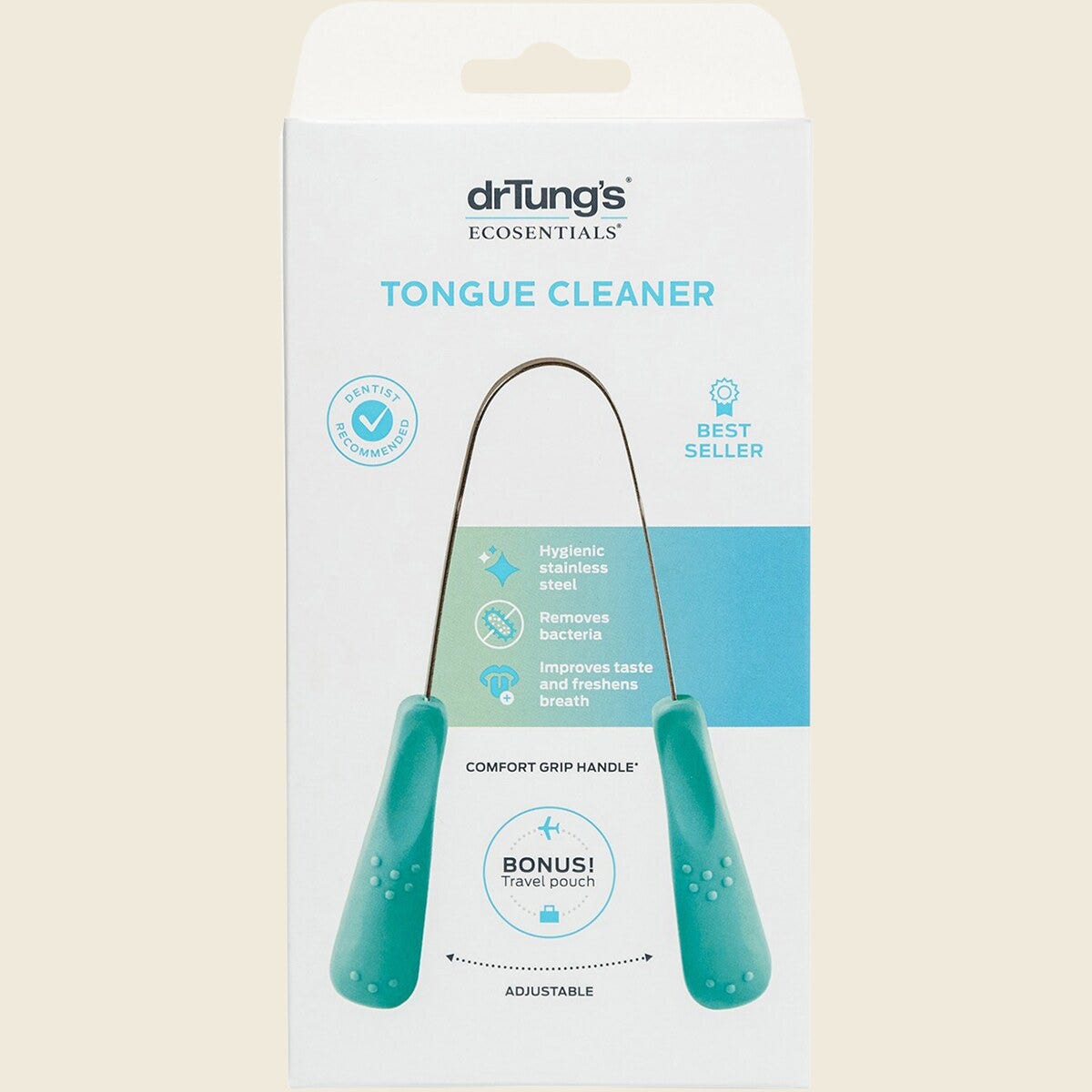 Dr Tung's Tongue Cleaner Stainless Steel (Colour May Vary)