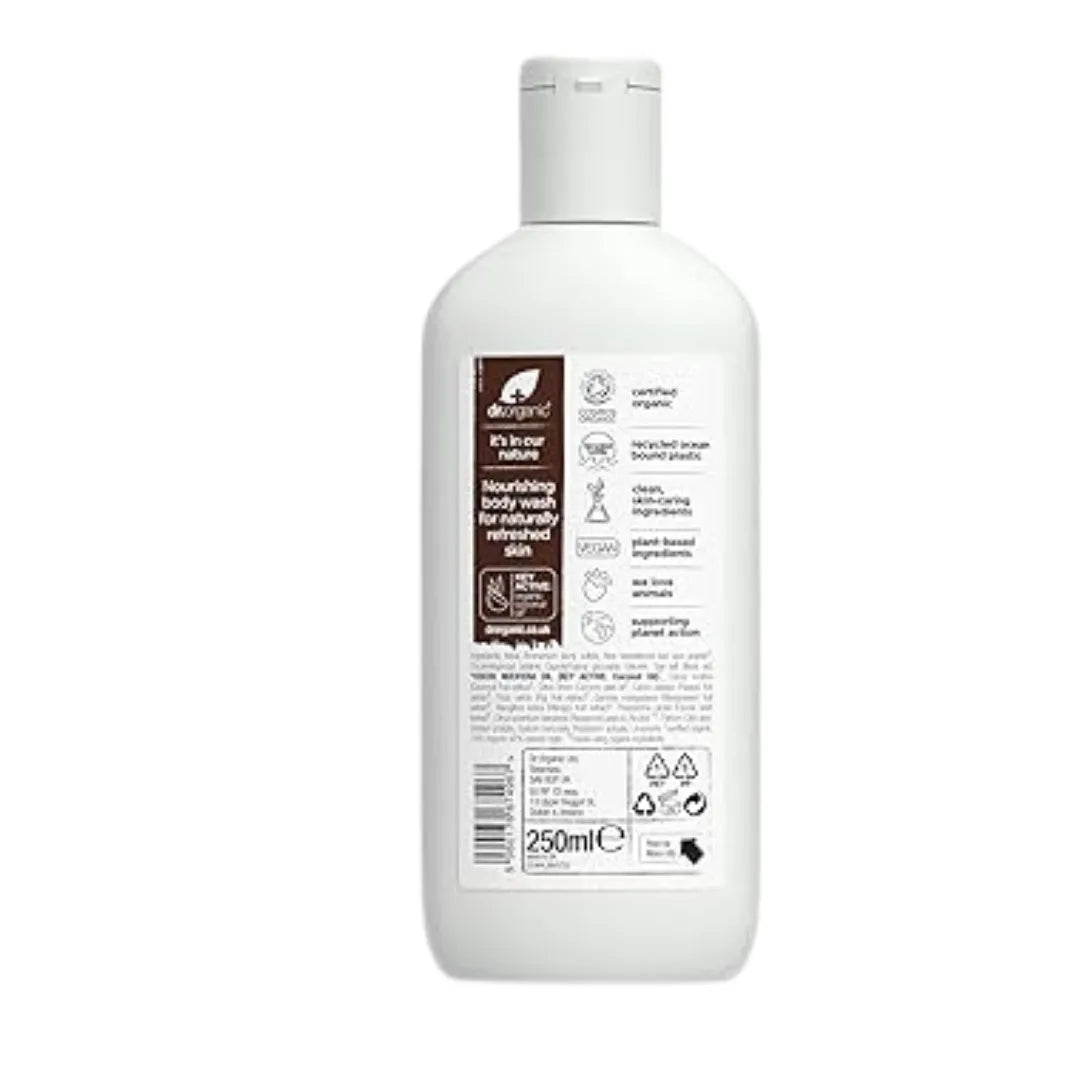 Dr Organic Body Wash Coconut Oil 250ml back