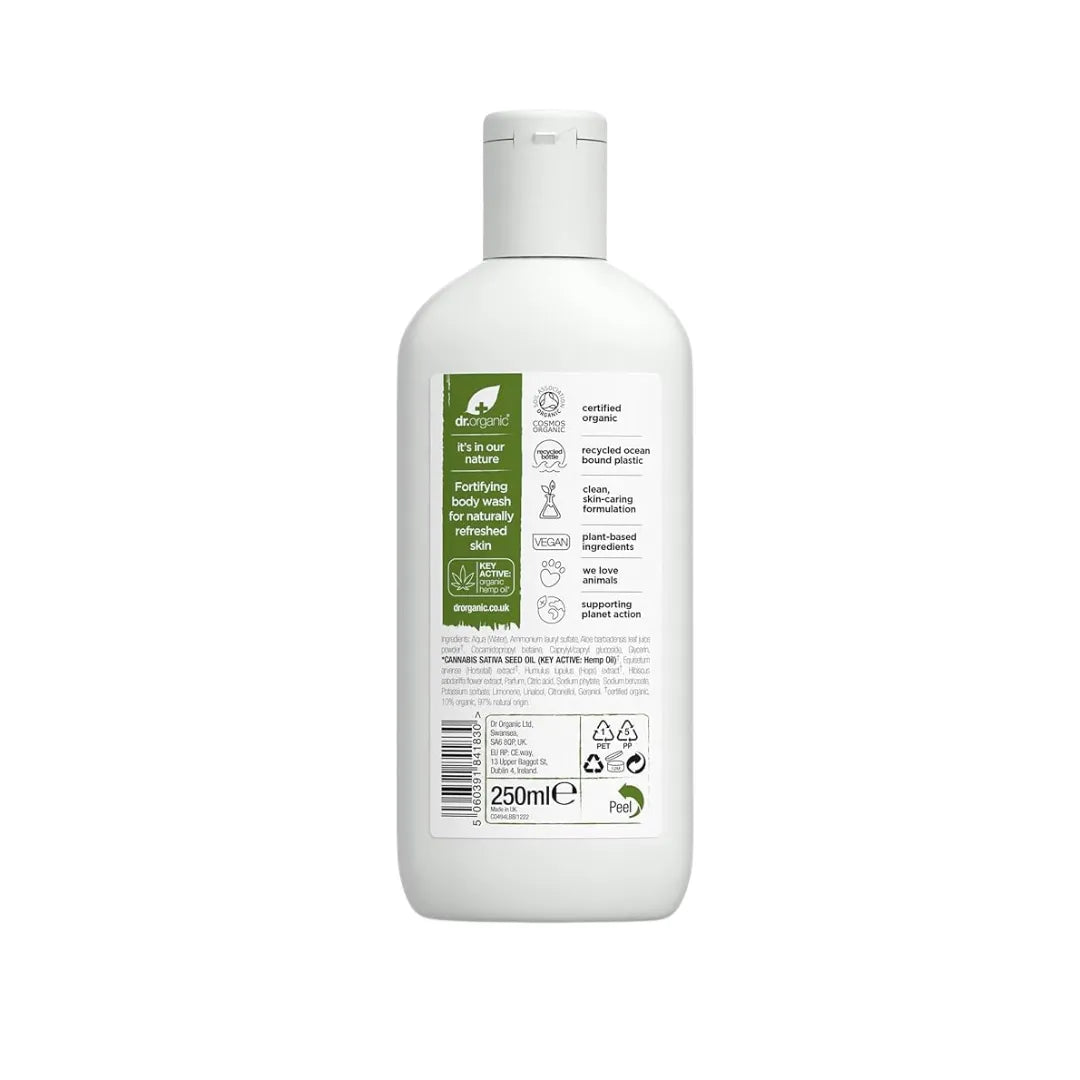 Dr Organic Body Wash Hemp Oil 250ml back