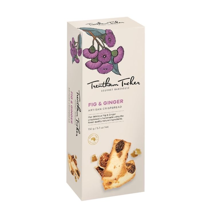 Trentham Tucker Fig & Ginger Crispbread Boxed 150g