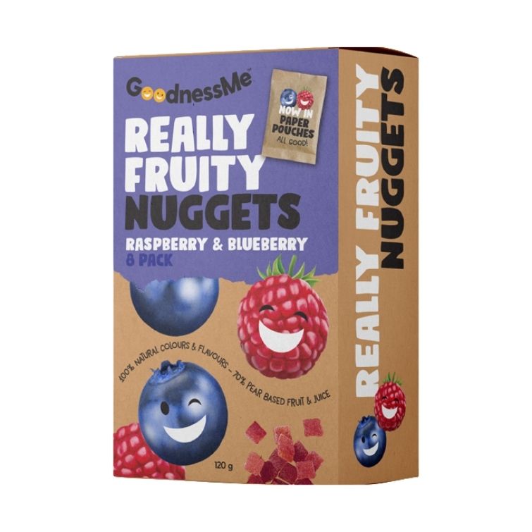 Goodness Me Fruit Nuggets Raspberry/Blueberry Duo 120g