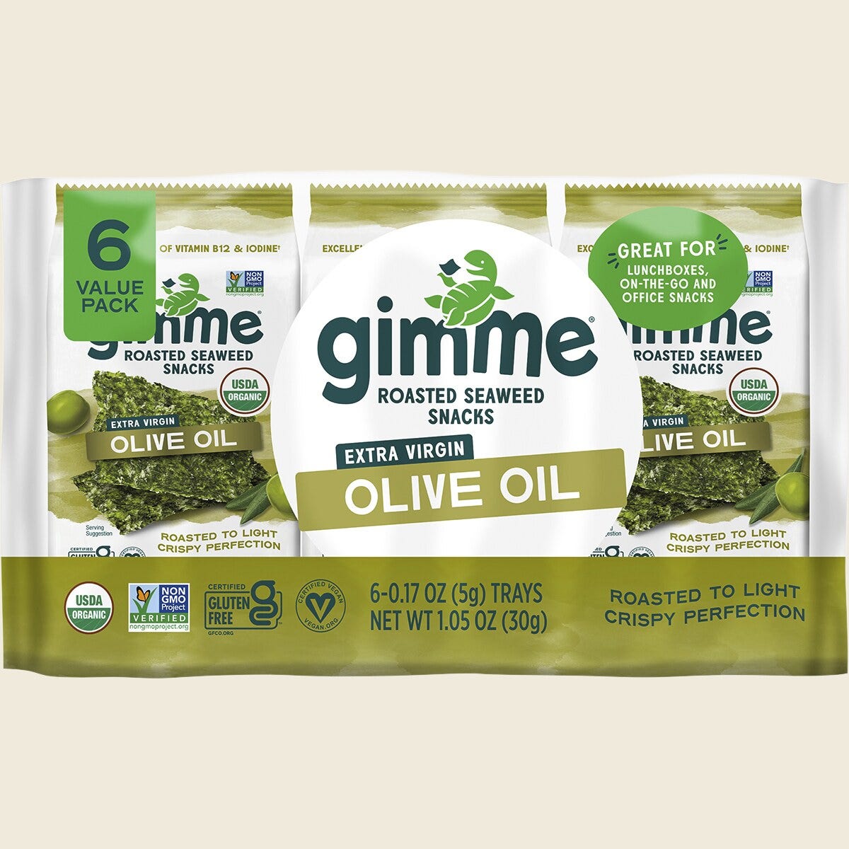 GIMME Roasted Seaweed Snacks Olive Oil