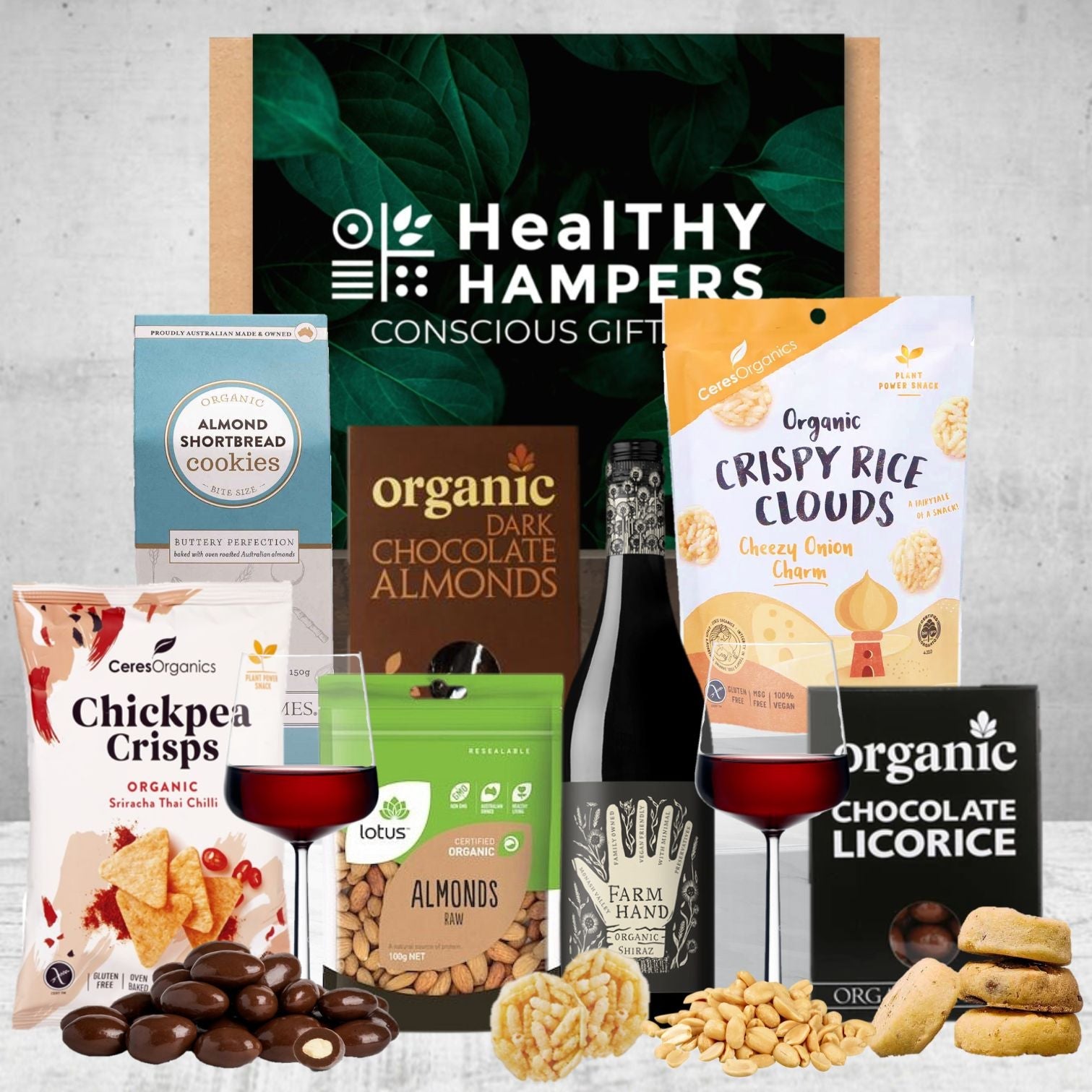 Organic Red Wine Gift Basket