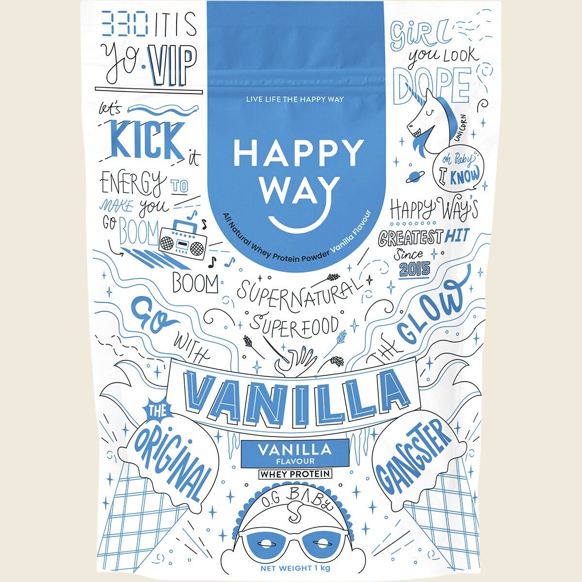 Happy Way Whey Protein Powder Vanilla