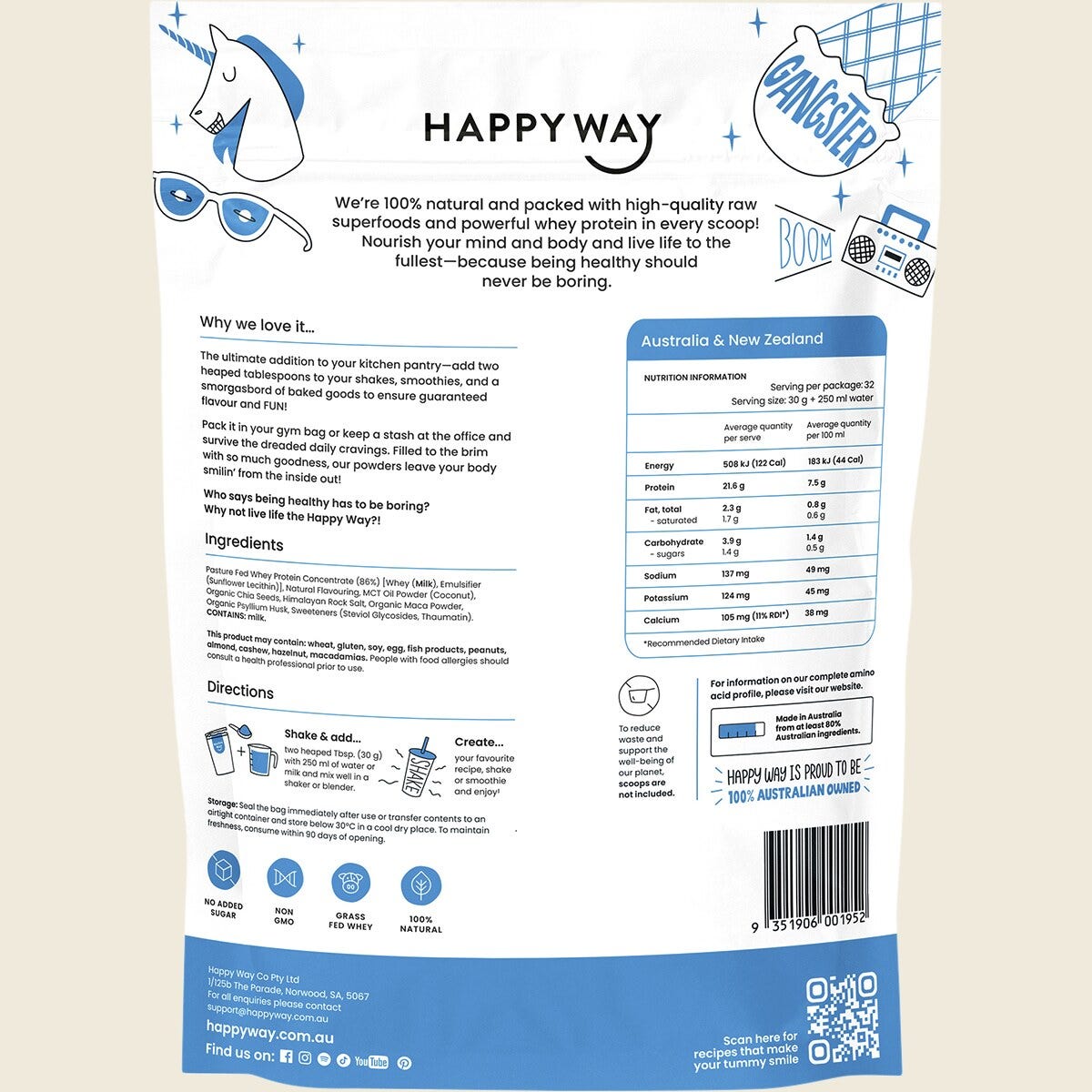 Happy Way Whey Protein Powder Vanilla