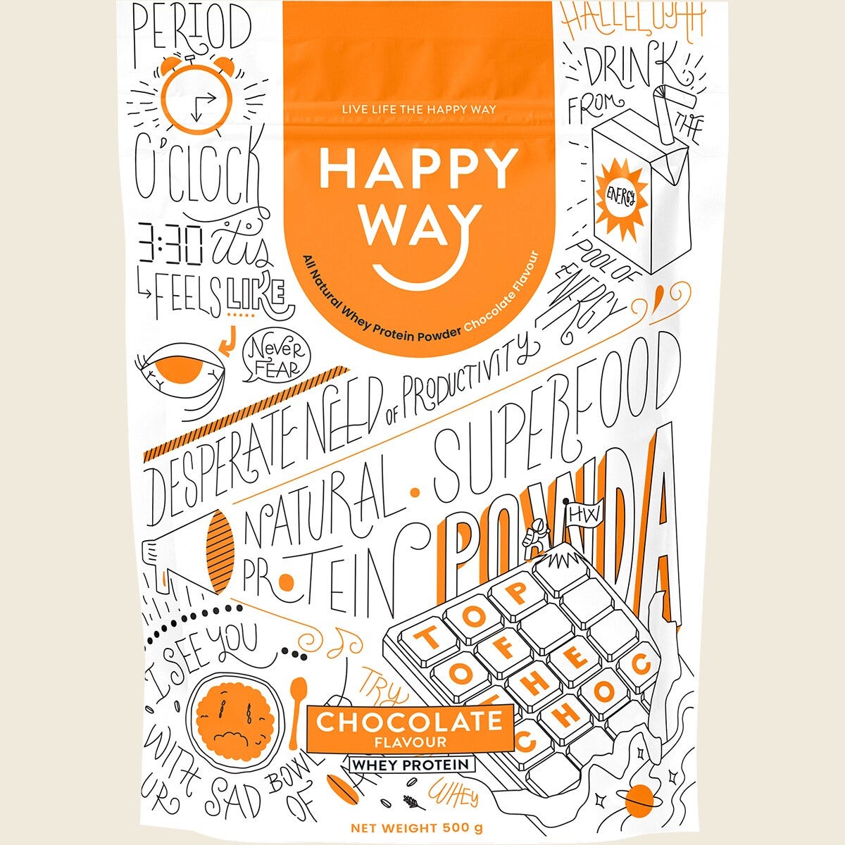 Happy Way Whey Protein Powder Chocolate
