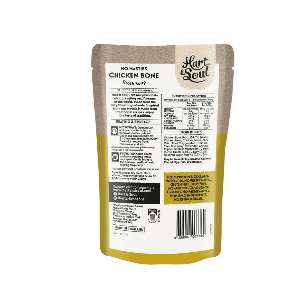 Hart & Soul Chicken Broth Soup 350g back