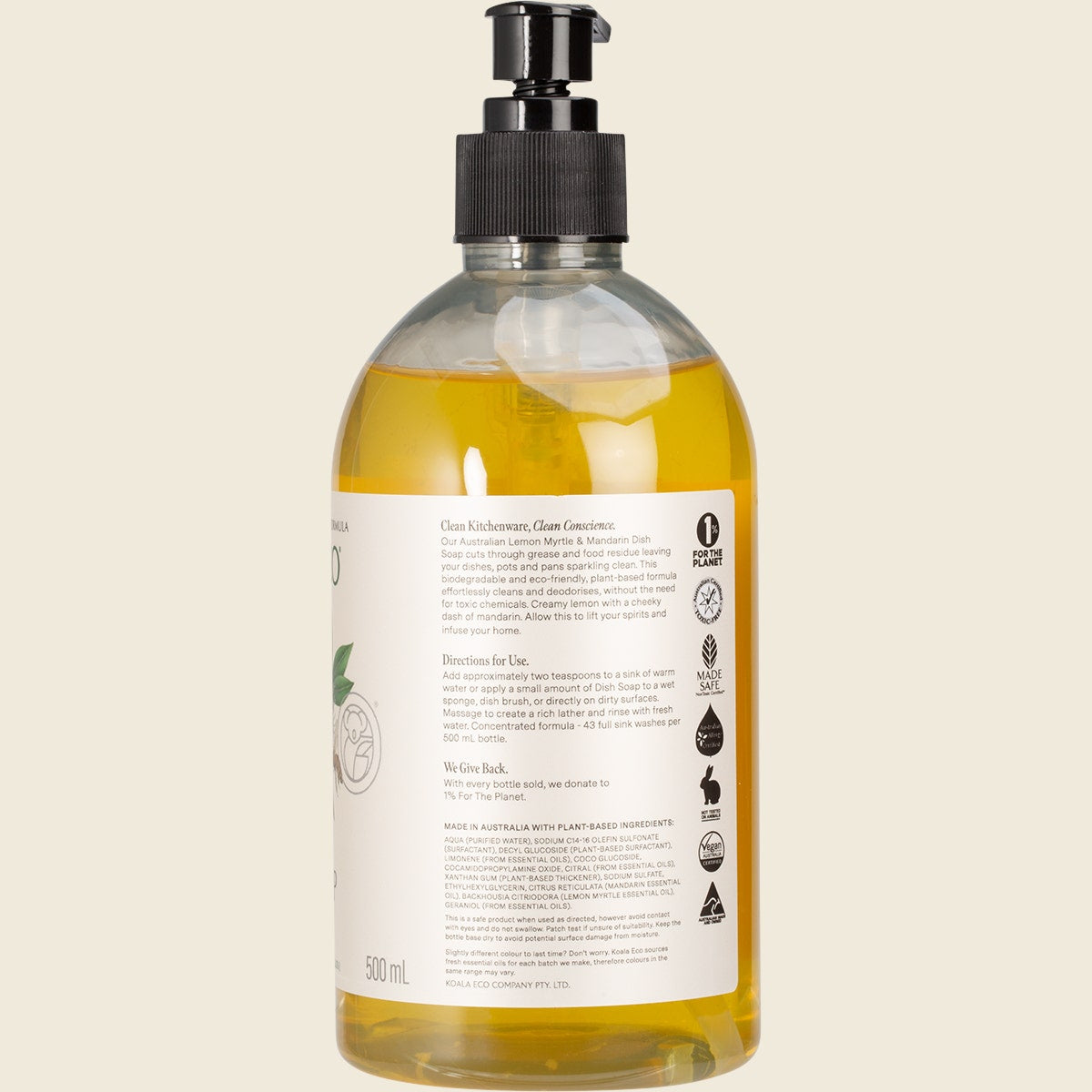 Koala Eco Dish Soap Lemon Myrtle & Mandarin