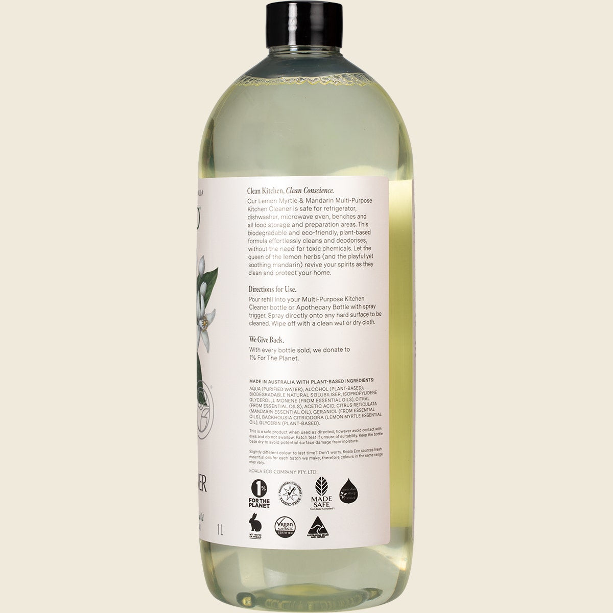Koala Eco Multi-Purpose Kitchen Cleaner Lemon Myrtle Mandarin