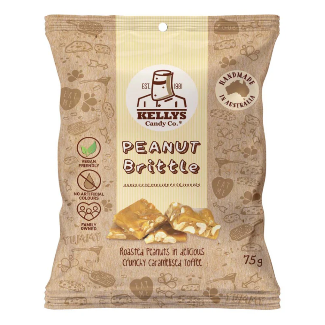 Kellys Candy Co Peanut Brittle 75g