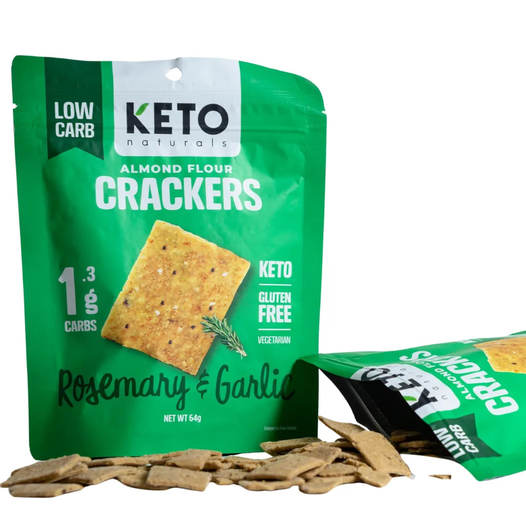 Keto Naturals Almond Flour Crackers Rosemary & Garlic