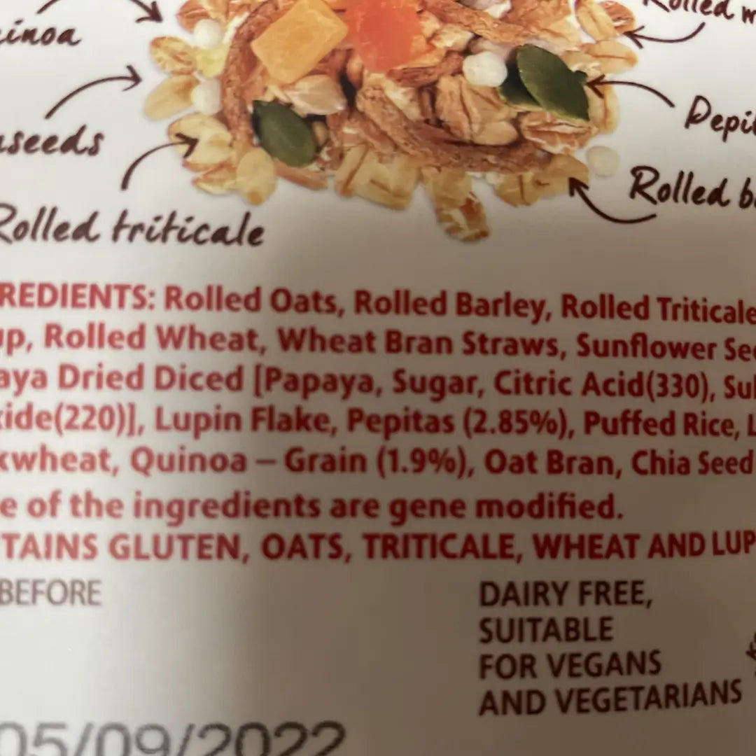 Monster Sports Muesli 700g back