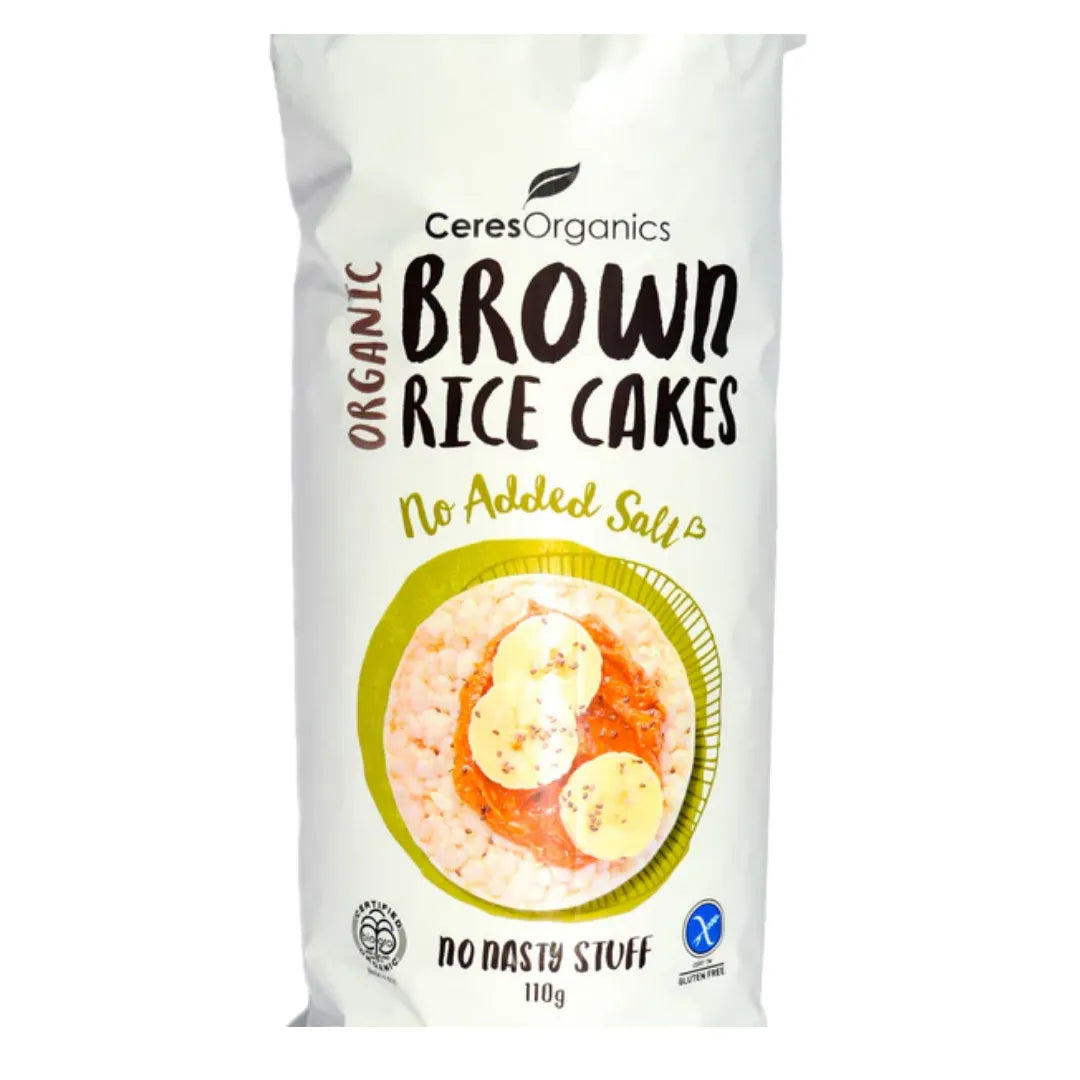 Organic Brown Rice Cakes, No Added Salt