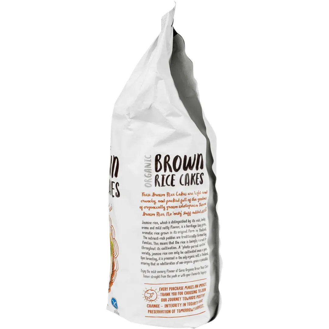 Organic Brown Rice Cakes, Tamari 110g side