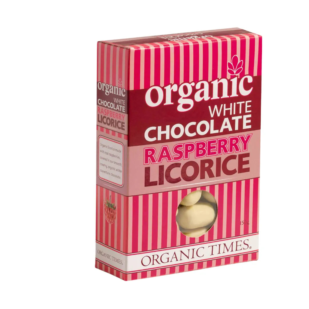 Organic Times White Chocolate Raspberry Licorice