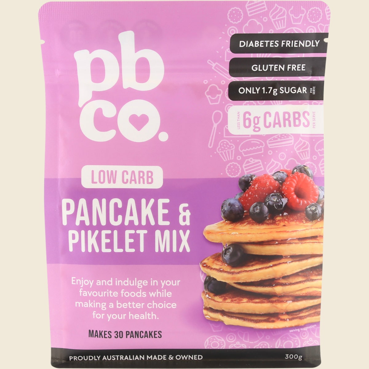 PBco Pancake & Pikelet Mix Low Carb 300g