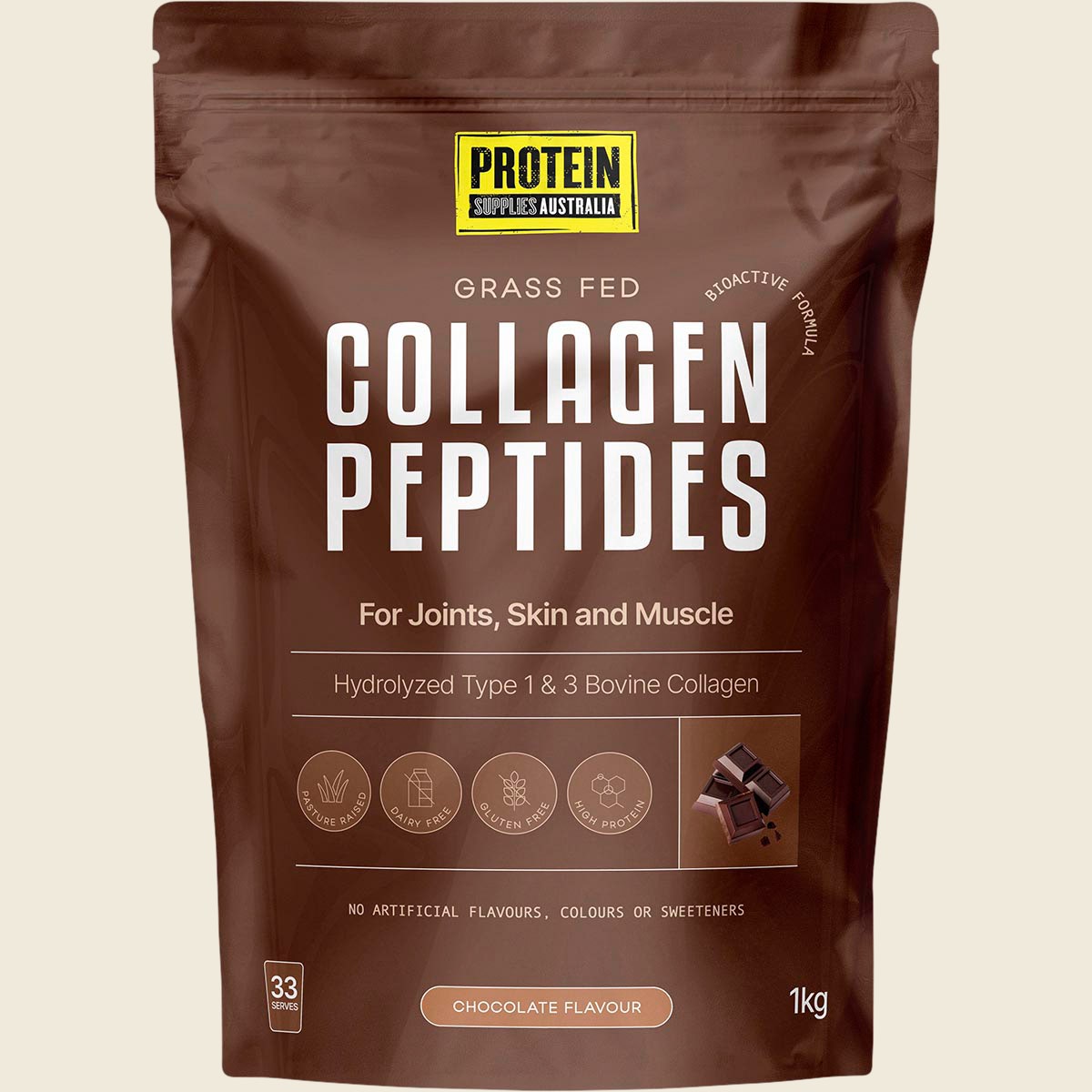 Protein Supplies Australia Collagen Peptides Chocolate 1kg