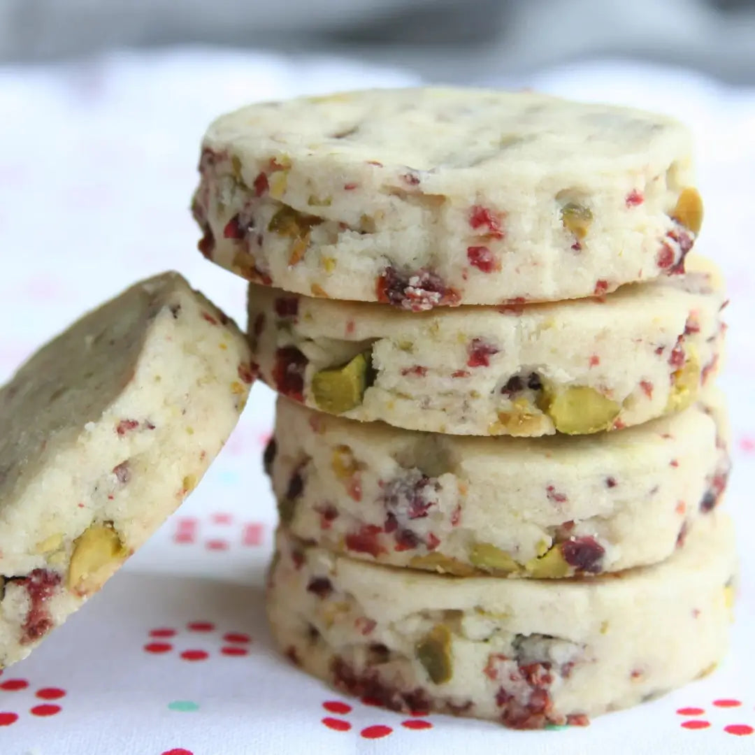 Pistachio & Cranberry Shortbread Bite-Size