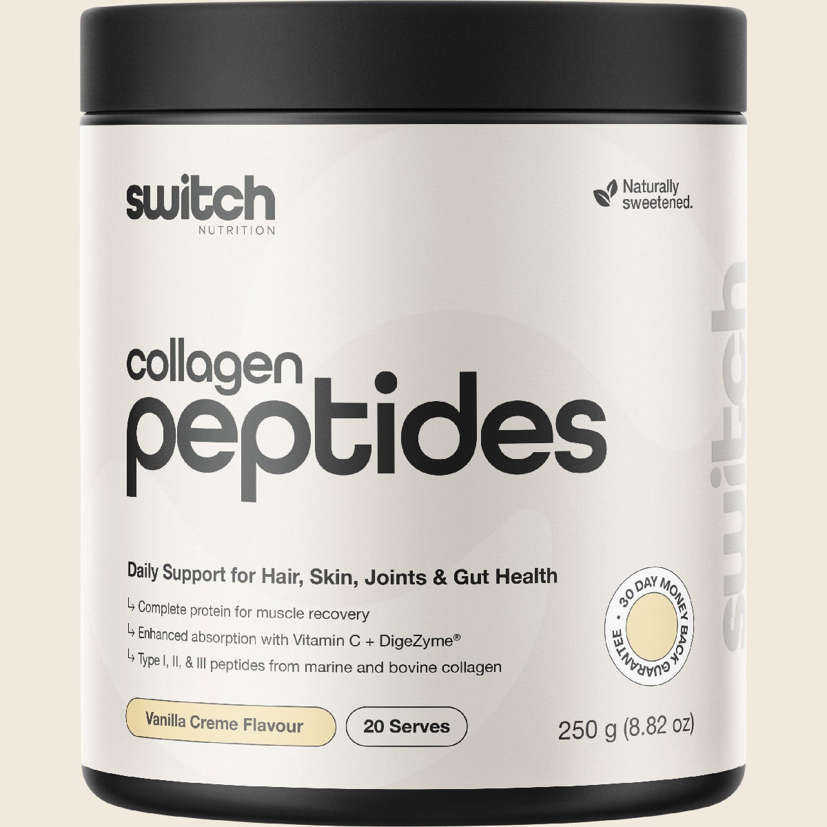 Switch Nutrition Collagen Peptides Vanilla Creme 250g