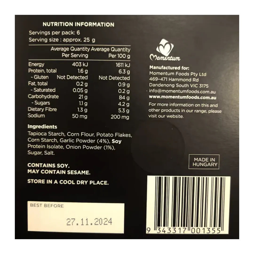 Simply Wize Crispy Crackers – Garlic & Onions 150g back