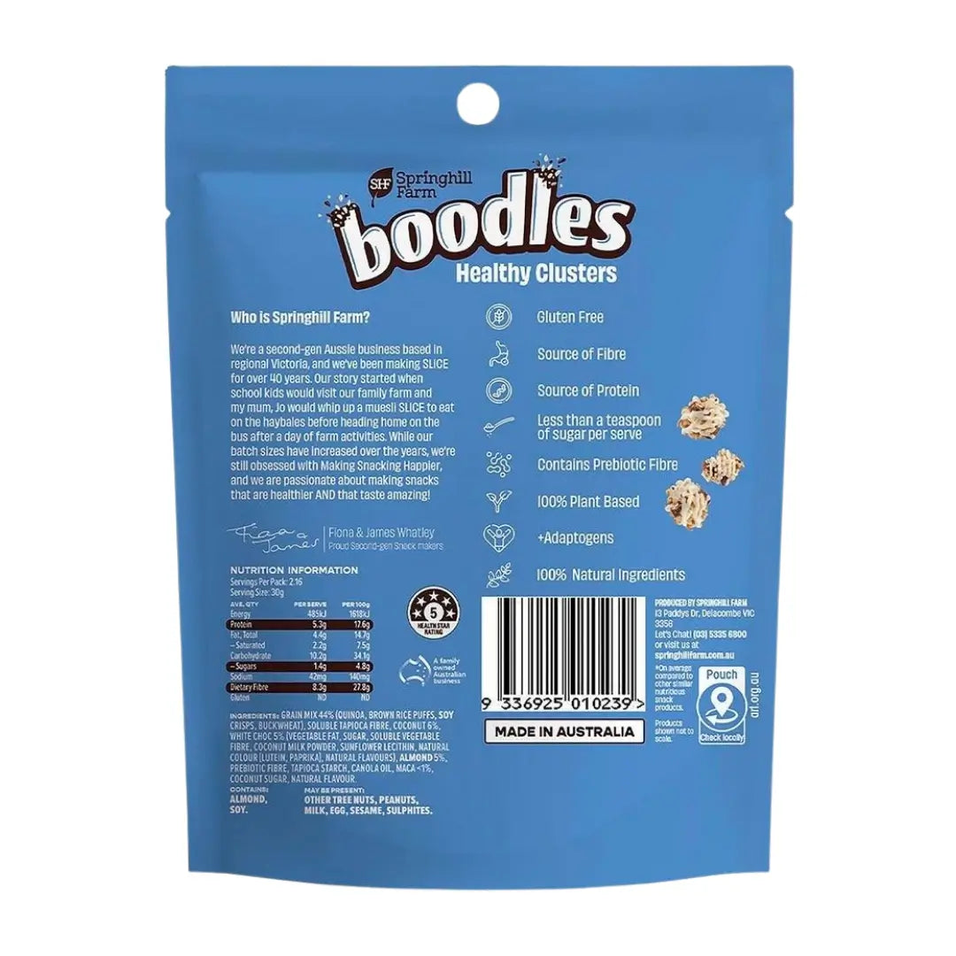 Springhill Farm boodles Healthy Clusters - Bliss 65g back
