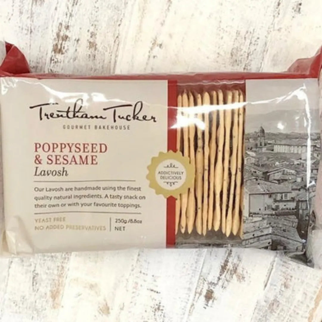 Trentham Tucker Gourmet Bakehouse Lavosh Poppy & Sesame Seed 250g