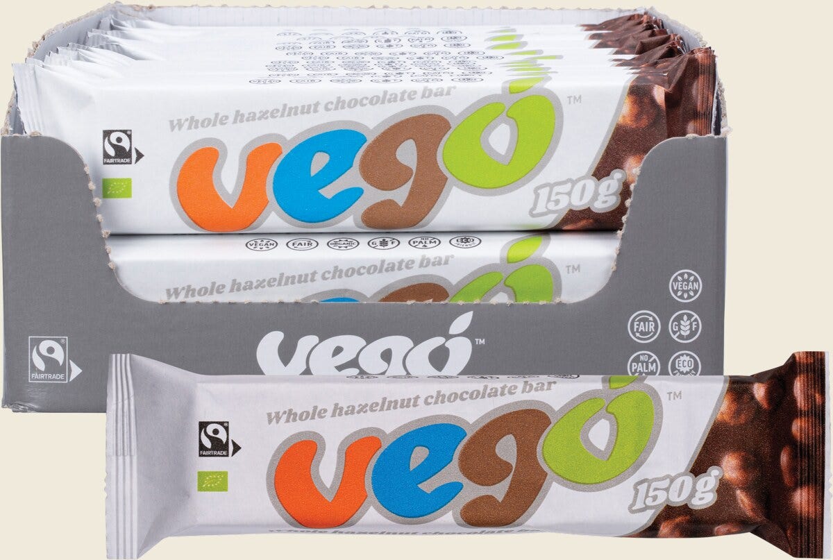 Vego Whole Hazelnut Chocolate Bar