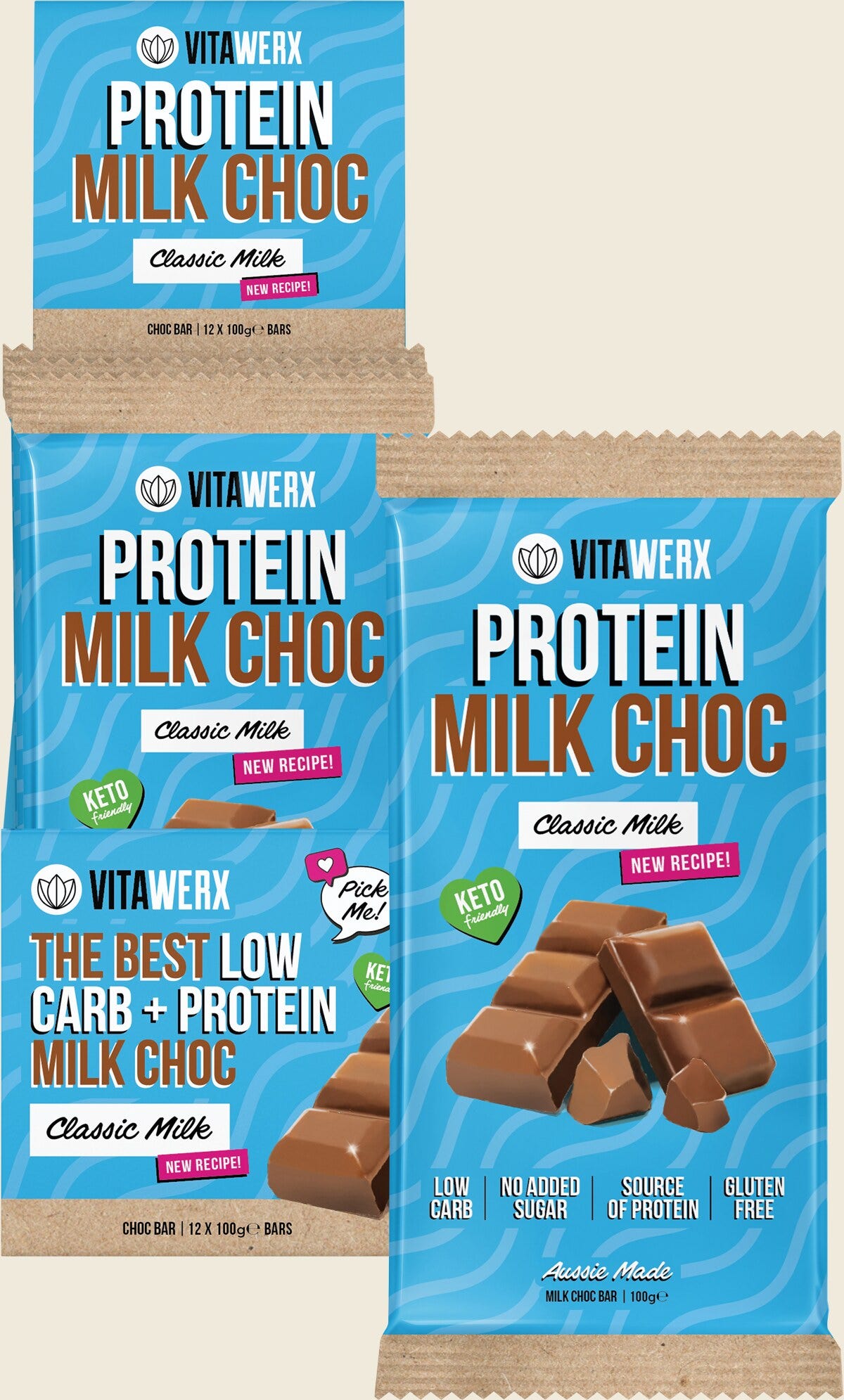 Vitawerx Protein Milk Choc Bar 100g