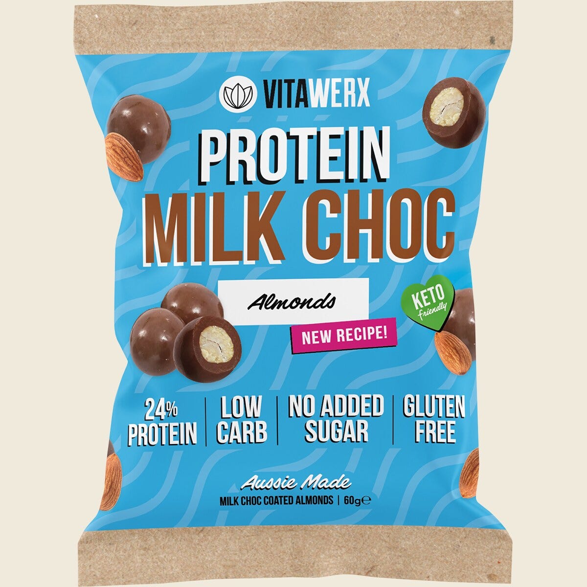 Vitawerx Milk Choc Coated Almonds 60g