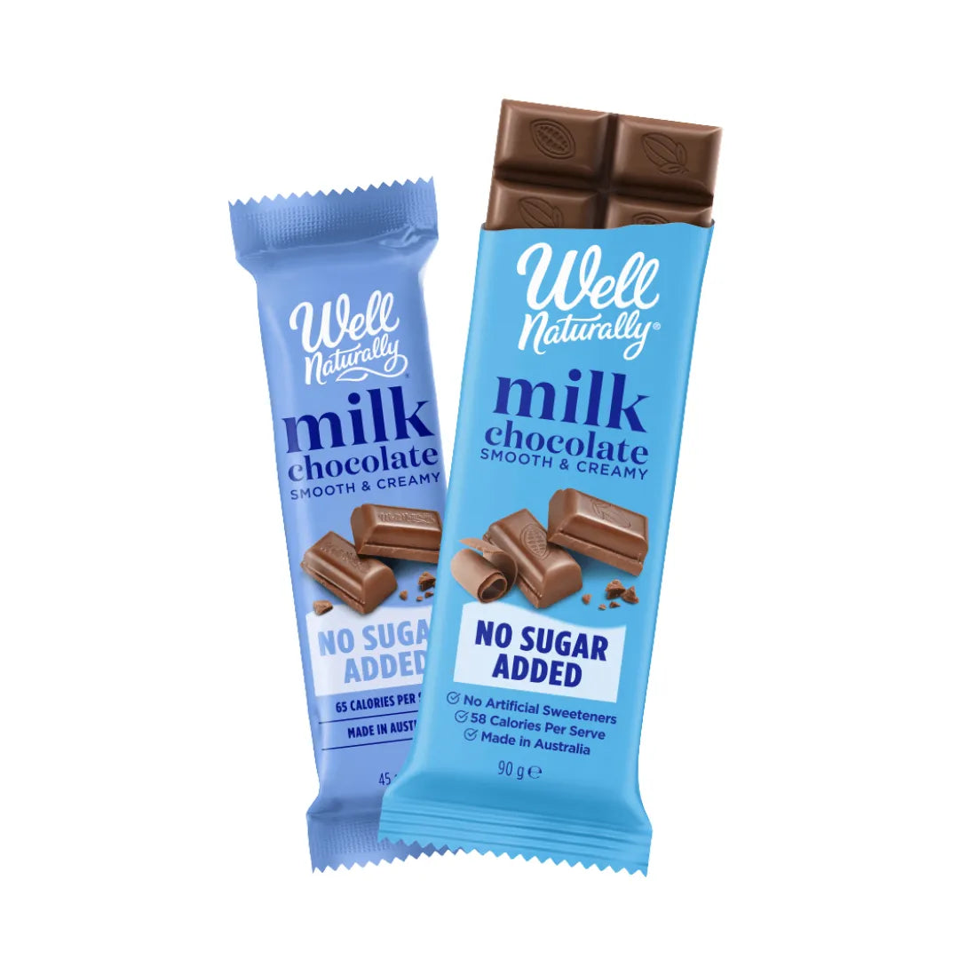 Well Naturally S/F Creamy Milk Chocolate Block 90g