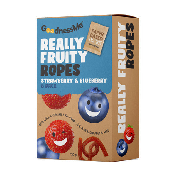 Goodness Me Strawberry & Blueberry Fruit Ropes 120g
