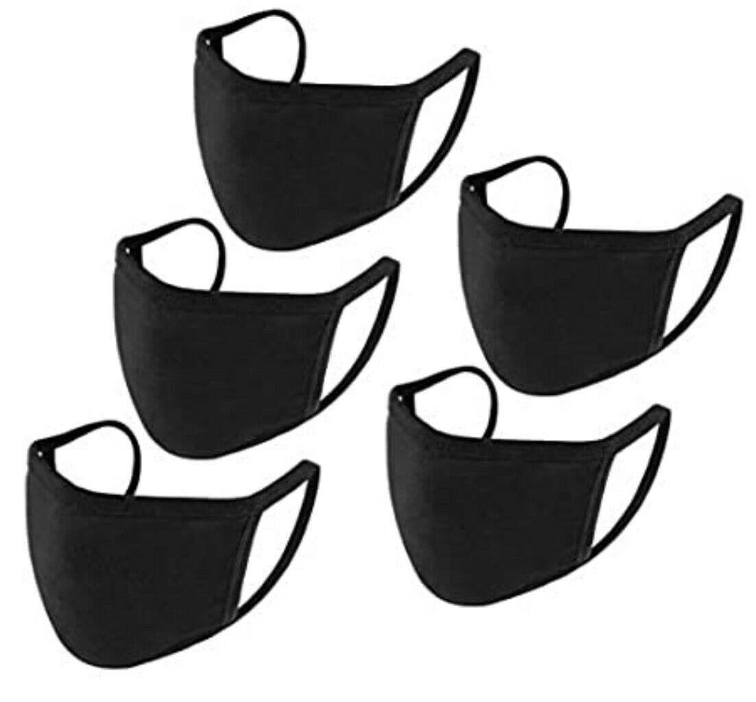 5 x Black Protective Face Mask Healthy Essentials Australia