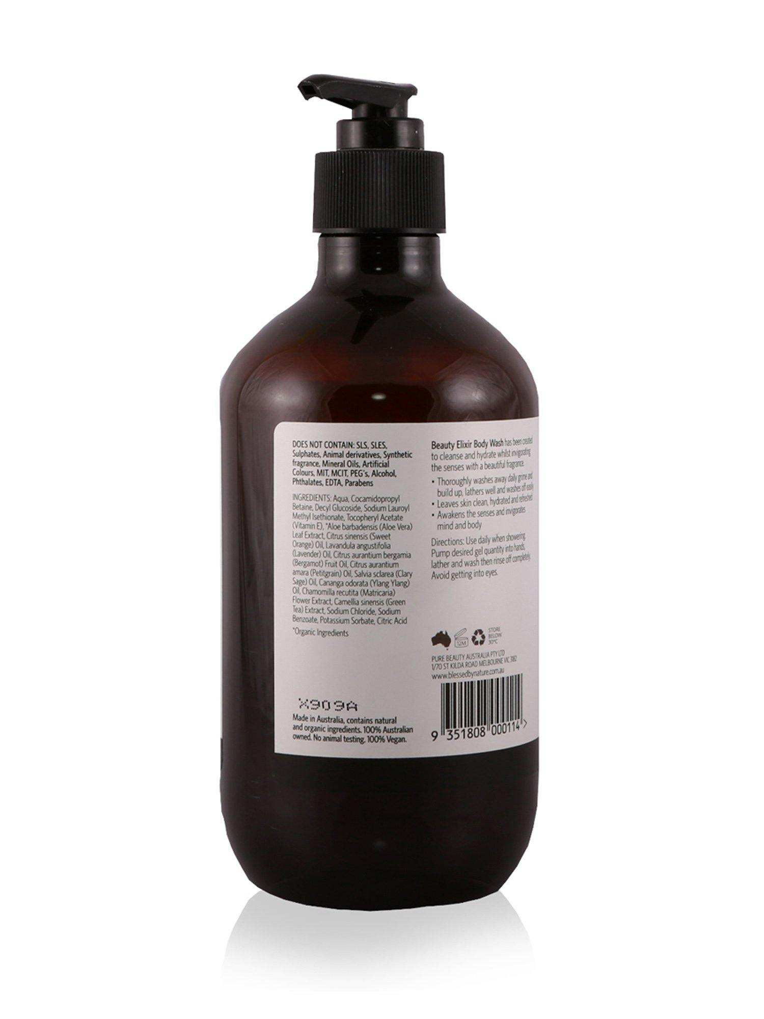 Blessed By Nature Beauty Elixir Botanical Body Wash 500ml - Healthy Essentials Australia - health food store - health food stores - health food store near me - organic food store - health food store near me