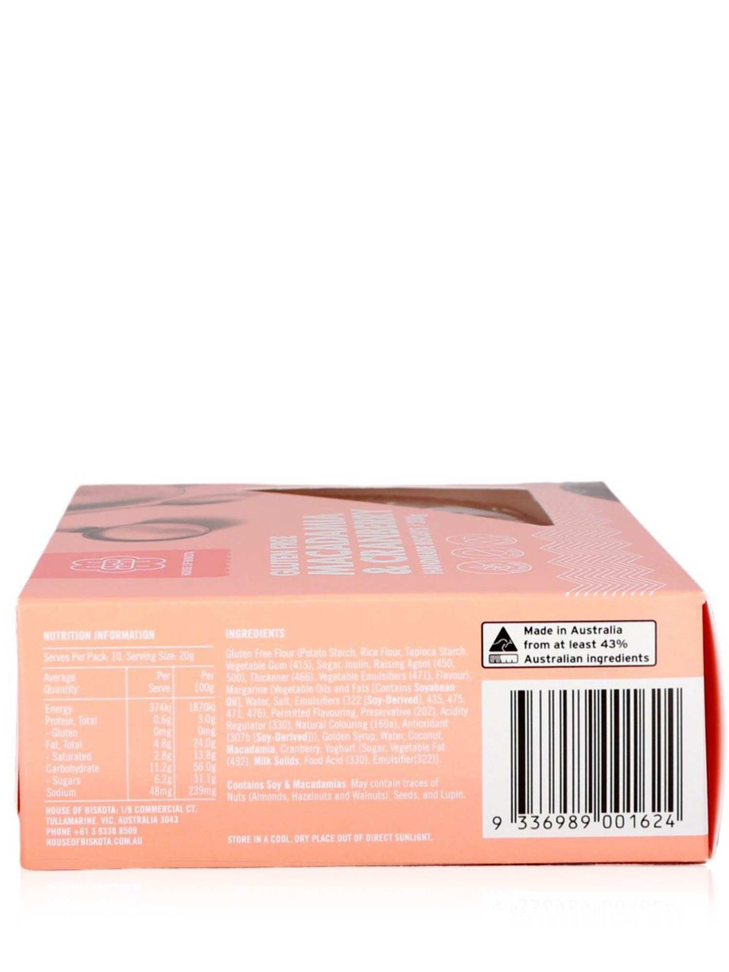 House of Biskota Macadamia Cranberry 200g - Healthy Essentials Australia - health food store - health food stores - health food store near me - organic food store - health food store near me